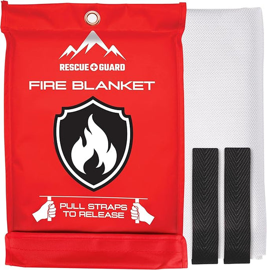 Emergency Fire Blanket - 1-Pack 40?�x40??Stay Prepared With Our Fireproof Blanket Extinguish Flames for Your Home Kitchen - Be a hero with first house must haves along with Extinguisher - Home Safety