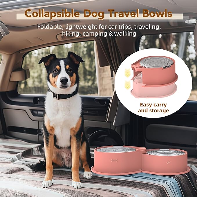 Stainless Steel Dog Bowl Set with Lids, 304 Metal Dual Food & Water Bowls for Dogs & Cats, Large Capacity Pet Feeder with Cover Keeps Food Fresh, Anti-Skid Dog Dish for Small/Medium/Large Pets