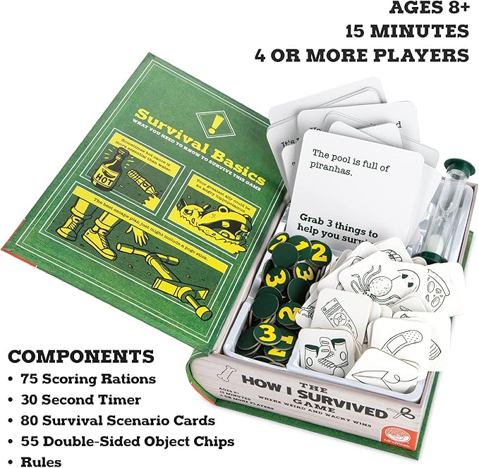 MindWare The How I Survived Card Game Hilarious for Kids & Adults Laugh til You Cry, Super Funny Kid-Humor Gift for Boys & Girls Ages 8+