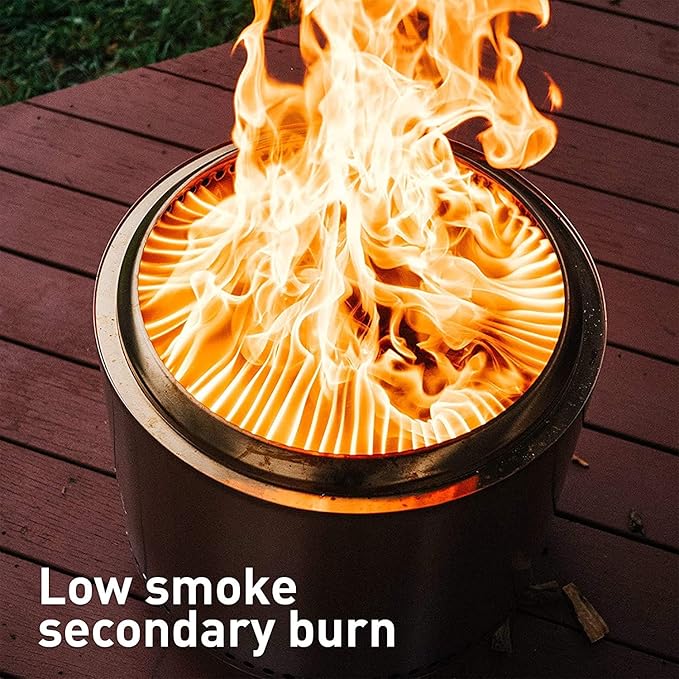 Solo Stove Yukon Ultimate Bundle 2.0 | Incl. Smokeless Fire Pit, Stand, Shelter, Shield, Lid, Handle, Sticks&Tools, Portable Camping Accessories, Wood Burning, Stainless Steel, H: 19.8in x Dia: 27in