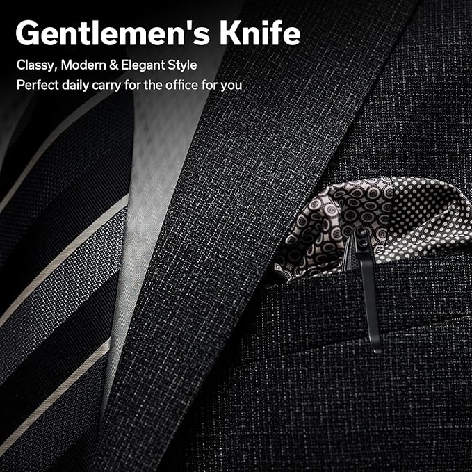 SENCUT Small Pocket Knife for Men, Front Flipper knife for EDC, Jubil Folding Knives with 2.95 inches D2 blade, G10 Handle with Liner Lock, Slim Gentleman?™s knives for Gift (Black)