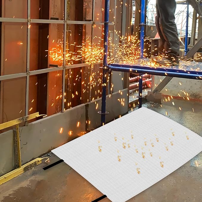 FLASLD Fire Blanket for Home and Kitchen, Fiberglass Fire Blankets Emergency for People, Flame Retardant Protection and Heat Insulation (6 ft x 6 ft)