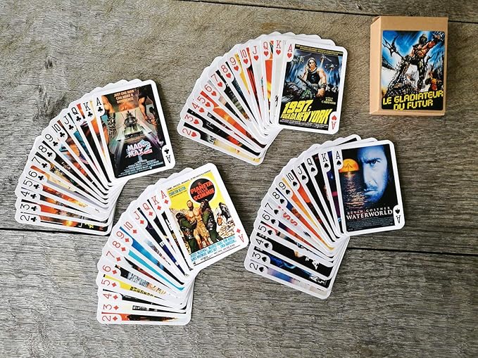 POSTAPOCALYPTIC Playing Cards (Poker Deck 54 Cards All Different) Vintage Trash Action Horror Movie Posters