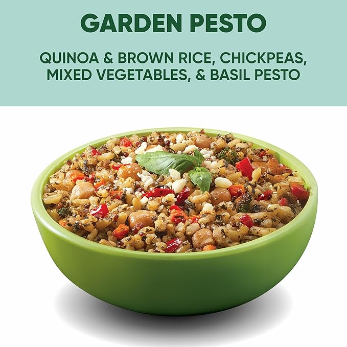 SEEDS OF CHANGE Organic Protein Bowl Garden Pesto, Prepared Entrée, Microwave in 90 Seconds, 9 oz (Pack of 6)