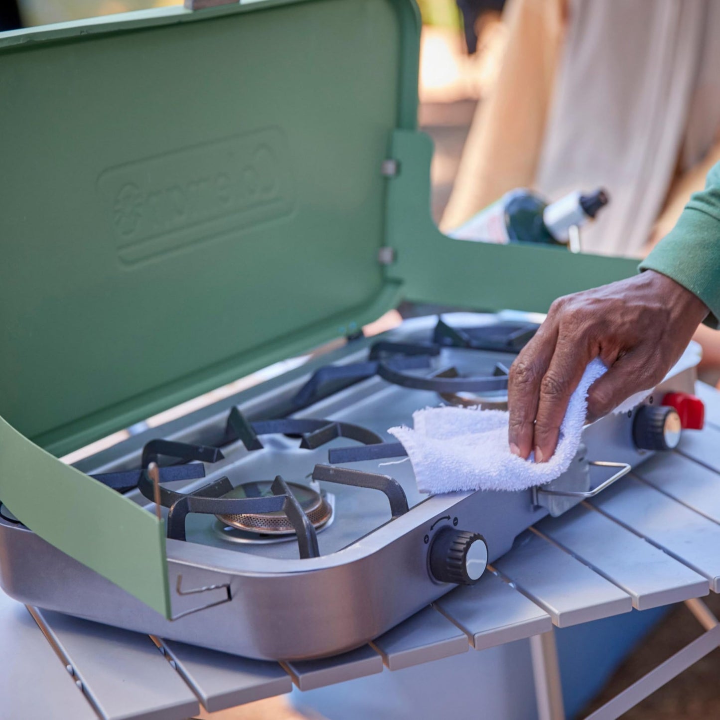 Coleman Cascade 3-in-1 Outdoor Camp Stove, Portable Cooktop with Included Cast-Iron Grill & Griddle