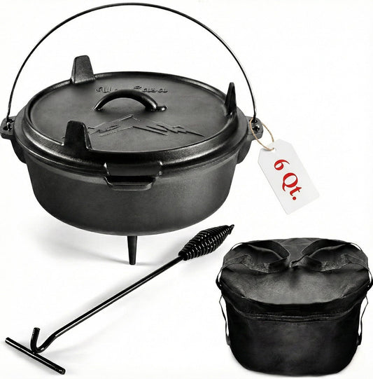 Uno Casa Open Fire Cookware - 6Qt, Cast Iron, Pre-Seasoned - product view 1
