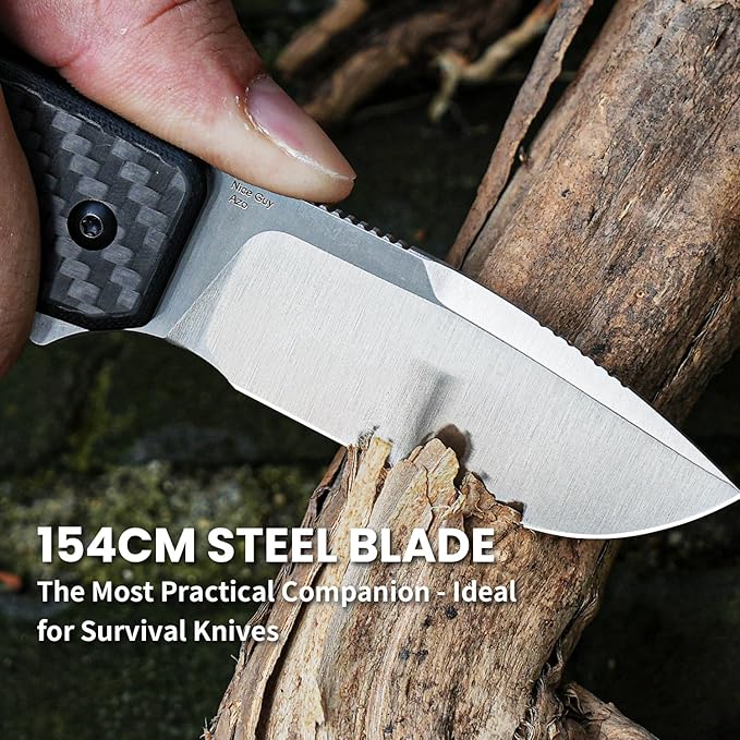 Kizer Nice Guy Pocket Folding Knife, 2.84" 154CM Blade, Lightweight Sharp Camping and Hiking Knife, G10 Carbon Fiber Handle, Liner Lock Flipper Knives V3011C1