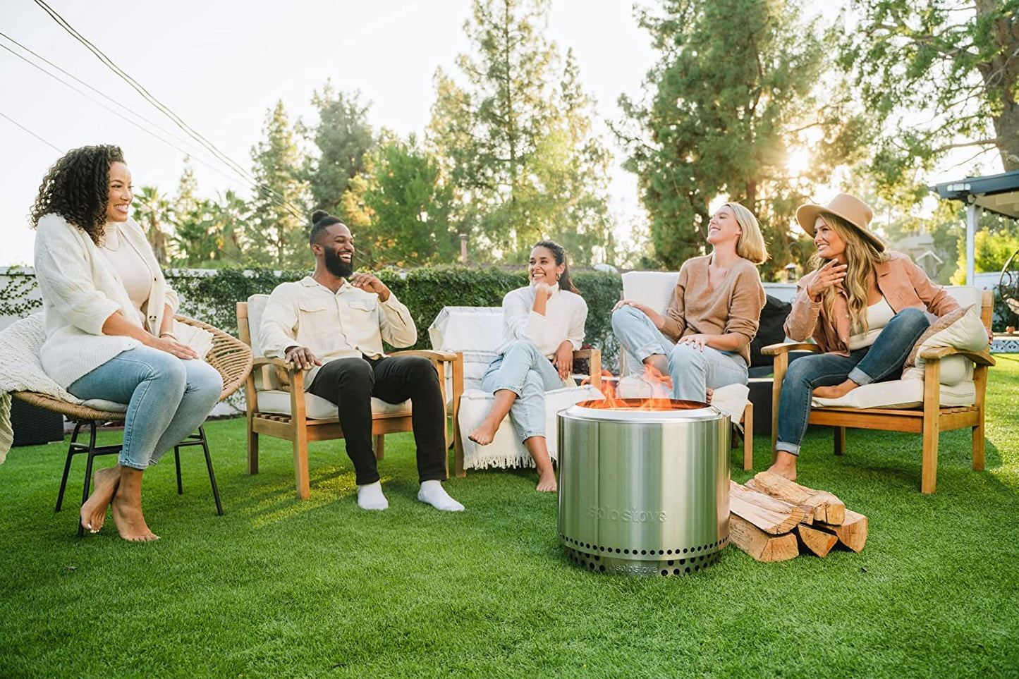 Solo Stove Bonfire with Stand | 19.5" Smokeless Fire Pit, Removable Ash Pan | Portable Stainless