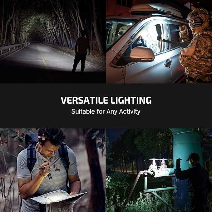 OLIGHT Warrior 3S 2300 Lumens Rechargeable Tactical Flashlight, Compact Dual-Switches LED Bright Light with Proximity Sensor, Powered by Customized Battery for Emergency, EDC and Searching (Black)