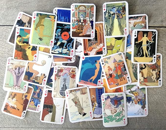George BARBIER Playing Cards (Poker Deck 54 Cards All Different) Vintage Retro Art Deco Ponchoir Illustration Antique Renaissance Greek