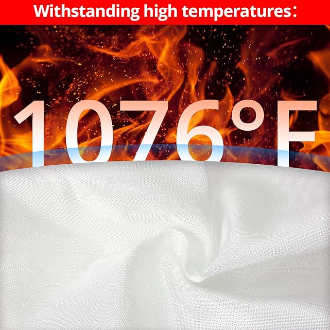 SecuCaptain Emergency Fire Blanket with Glow-in-The-Dark Case - 40"x40" Fiberglass Fire Suppression Blankets for Home Kitchen Car Office Warehouse Camping Survival Safety, 2 Pack