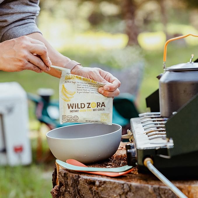 Wild Zora Instant Grain-Free Hot Cereal - Tasty Paleo Friendly Cereals, Instant Hot Meal, Breakfast to Go, Oatmeal Substitute, No Added Sugar, Grain, Dairy, or Soy, Gluten Free, 5-Pack Variety