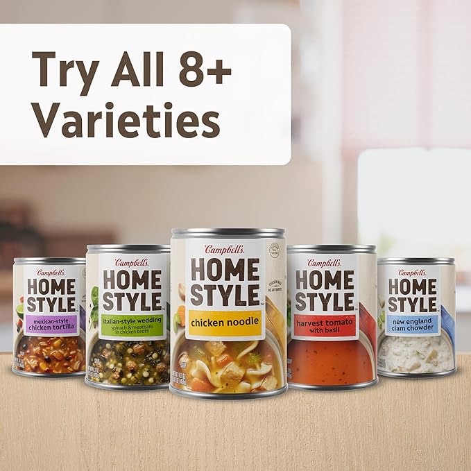 Campbell's Homestyle Italian-Style Chicken Soup With Turkey Meatballs, 16.1 OZ Can (Pack of 2)