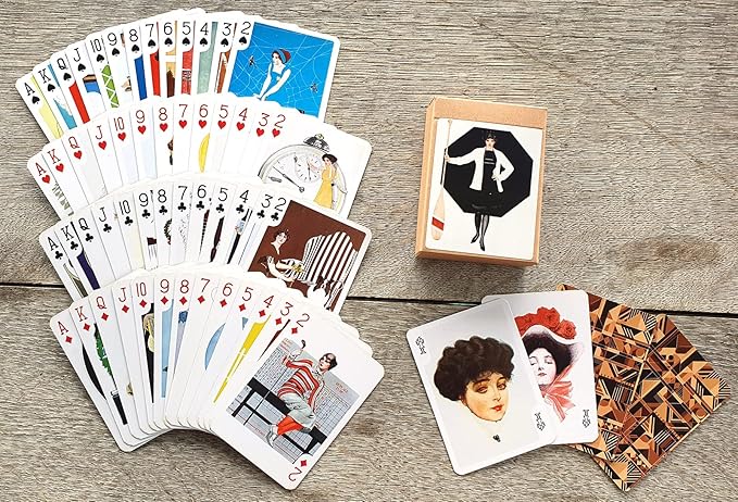 Art Deco Lady Playing Cards (Poker Deck 54 Cards All Different) Art Deco Lady Portrait by Coles Phillips Vintage Posters