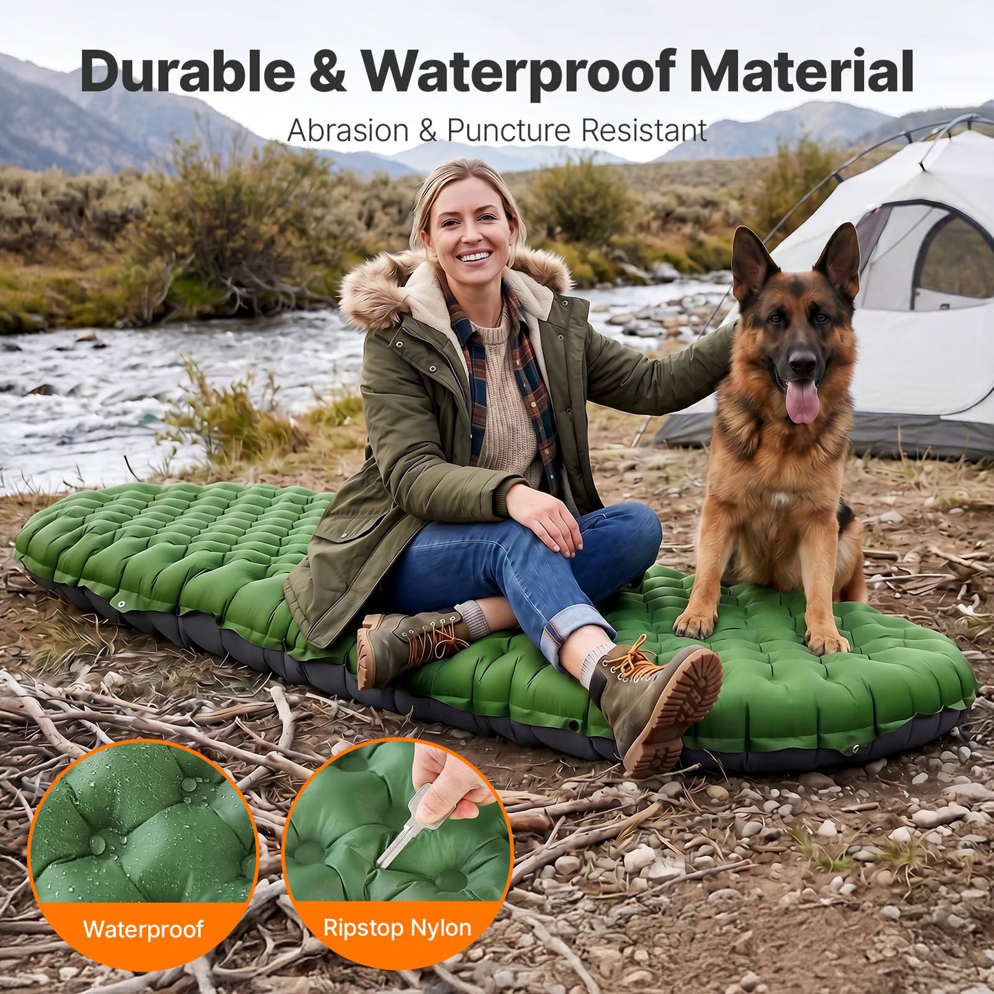 OGERY Sleeping Pad for Camping, R-Value 9.0 Insulated Sleeping Pad