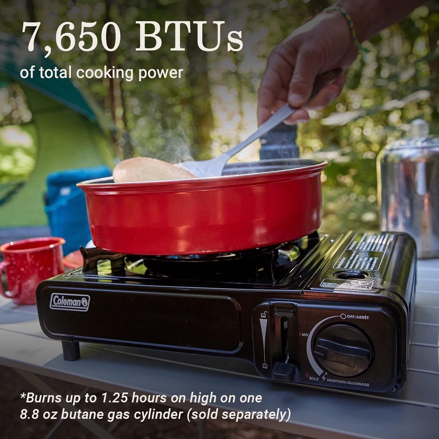 Coleman Classic 1-Burner Butane Stove, Portable Camping Cooktop with Carry Case & InstaStart
