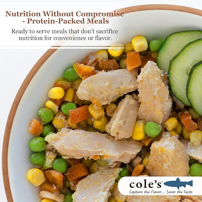 COLE’S Open & Eat Meals Variety Pack | 5.6 oz Hand-Packed Smoked Salmon & Trout with Quinoa & Vegetables | Ready to Eat Meals | High Protein - 12 pack