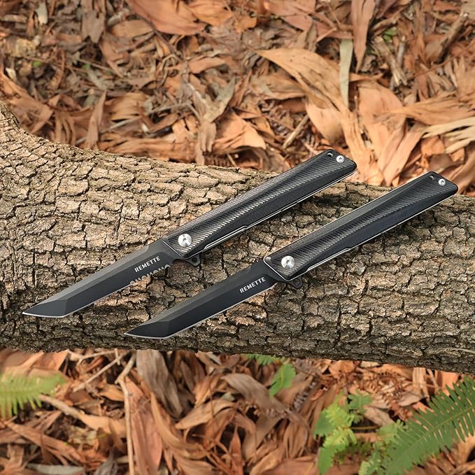 Pocket Knife GD22K, Flipper Open D2 Steel Tanto Folding knife with Durable G10 Handle,Men Women Everyday Carry EDC Knife,Sharp Camping Hiking Daily Work Knives