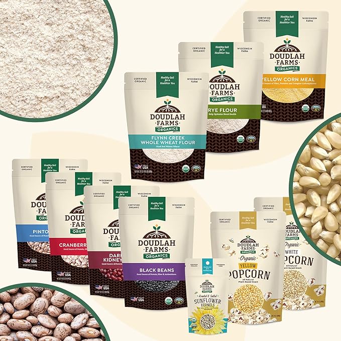 Organic Dried Black Beans 25 lb, Unsalted, Low-Sodium, Non-GMO, Farmed From Regenerative Soil, Tested Clean Certified ??Rich in Fiber & Protein ??Perfect for Soups, Burritos, Salads & Chili by Doudlah Farms