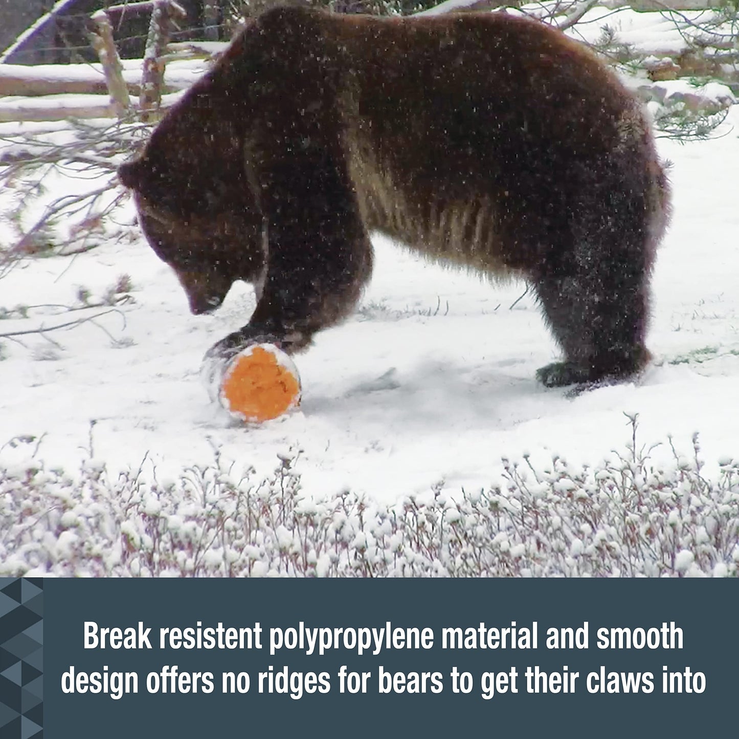 SABRE Frontiersman Bear Safe Food Storage Container, 11.86-Liter Storage Capacity, Locking Lid