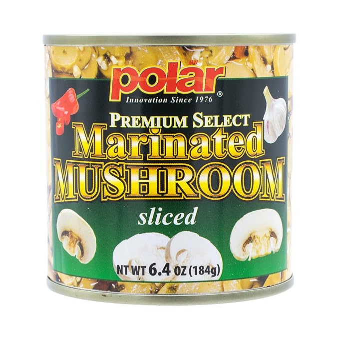 MW Polar Premium Select Sliced Marinated Mushrooms 6.4oz (Pack of 1)