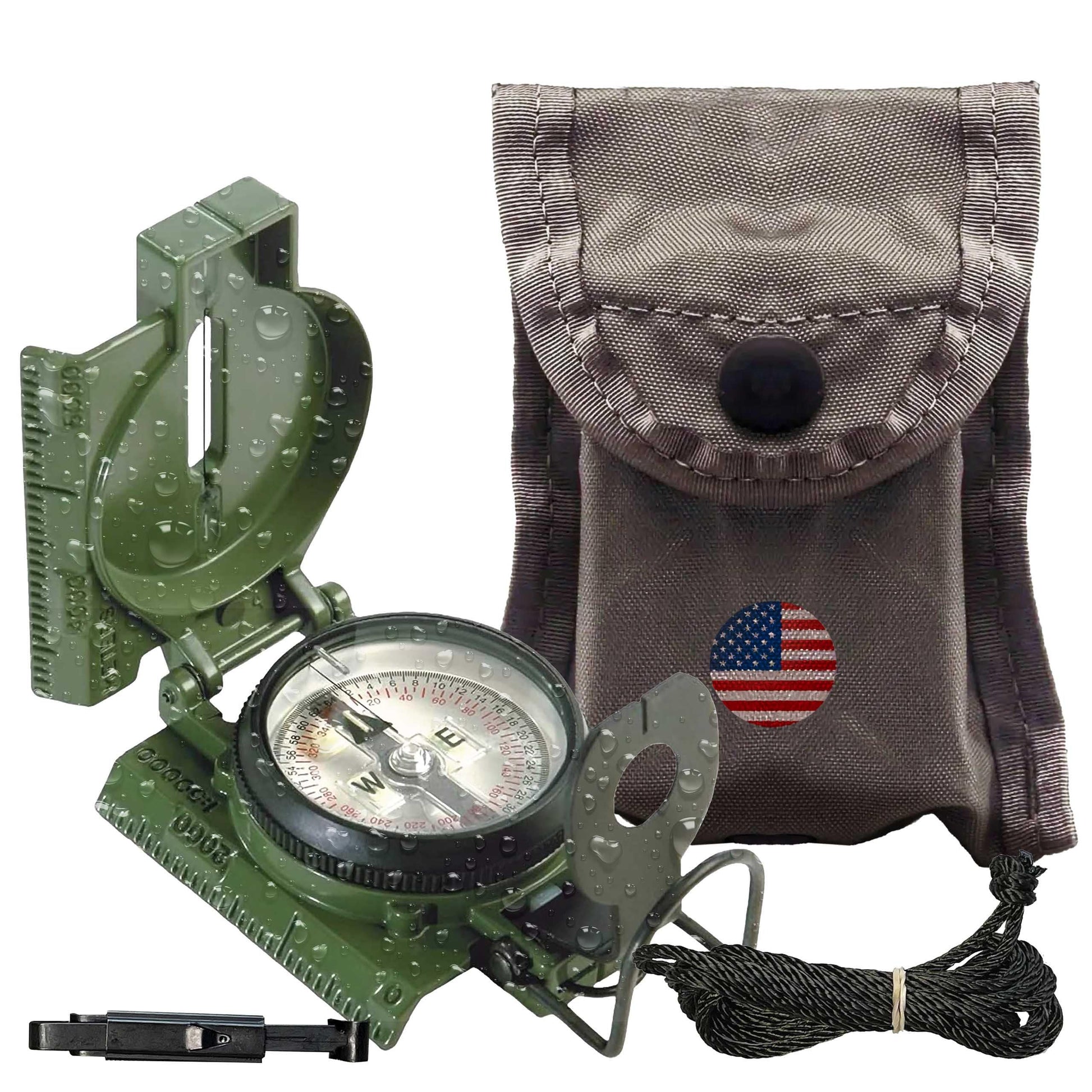 Cammenga Military Grade Phosphorescent Lensatic Compass, Made in USA