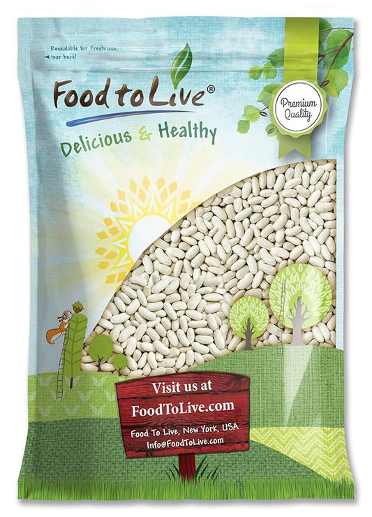 Food to Live - Cannellini Beans, 10 Pounds Dried White Kidney Beans, Sproutable, Vegan, Kosher, Sirtfood, Bulk. Rich in Fiber, Protein. Great for Minestrone Soup, Bean Salad, Stews, White Chili.