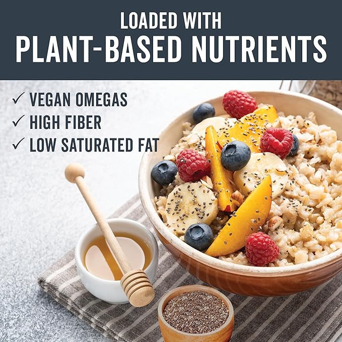 Viva Naturals Organic Chia Seeds, 1 lb (454 g) – Plant-Based Omega-3 and Vegan Protein, Gluten Free & Non-GMO, Perfect for Smoothies, Salads & Chia Pudding