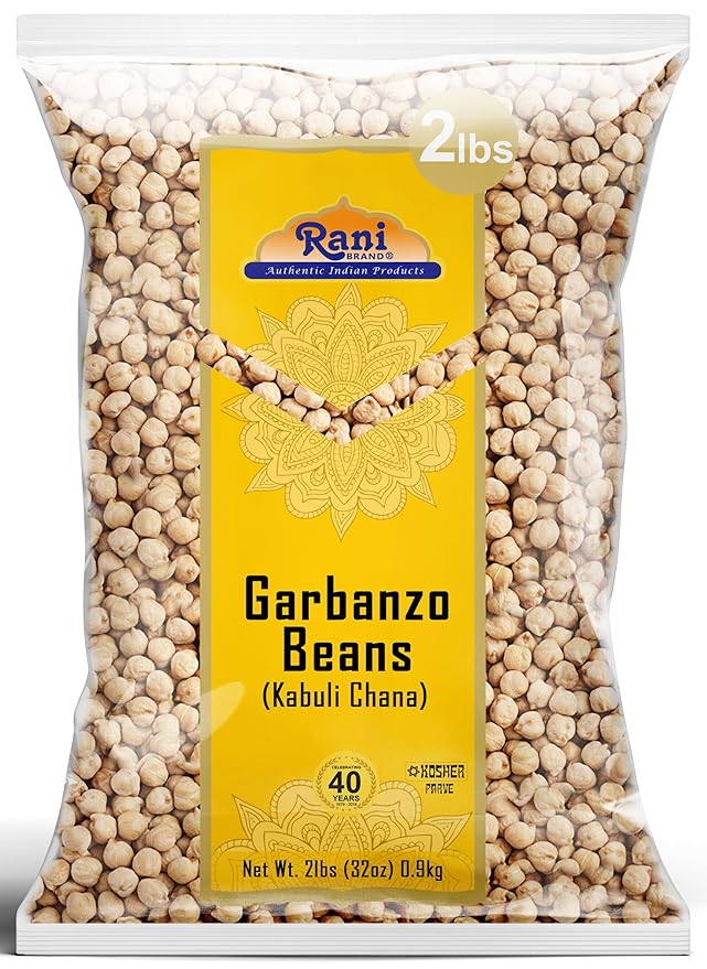 Rani Garbanzo Beans (Kabuli Chana) 32oz (2lbs) 908g ~ All Natural | Vegan | Gluten Friendly | NON-GMO | Kosher | Indian Origin