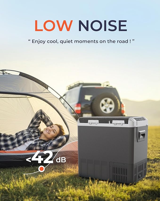 12 Volt Car Refrigerator, 58QT(55L) Electric Cooler, Dual Zone Portable Freezer with 12/24V DC & 100-240V AC, -4℉-68℉, Car Fridge for Truck Camping Travel RV Road Trips