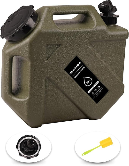 3.2 Gallon/5 Gallon Water Containers with Spigot, BPA Free Water Jug, Military Green Water Tank, Multifunction Water Storage Containers for Camping Outdoor Hiking,Emergency Stroage