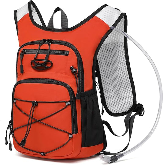Wotony Lightweight Hydration Backpack with 2LOR 3LWater Bladder for Cycling Hiking Rave - Water Daypack for Men Women