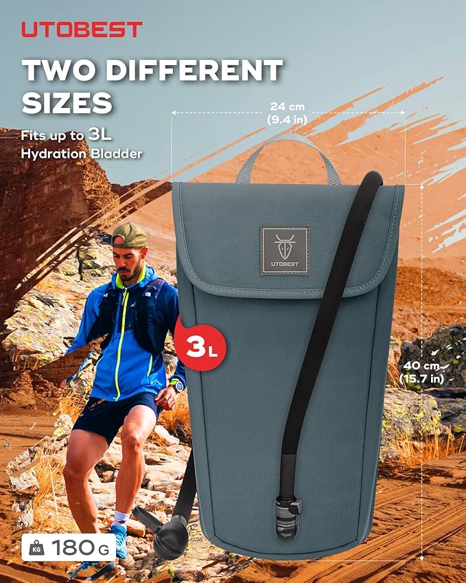 Insulated Insulation Bag, Fits 2L&3L Hydration Water Bladders, Lightweight & Water Resistant, Bladder is NOT Included