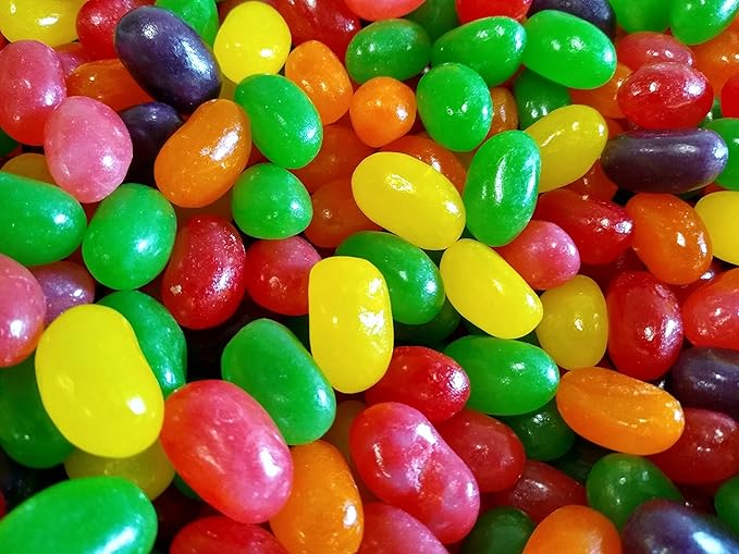 Jumbo Assorted Jelly Beans - 1 lb of Fresh Delicious Extra Large Strawberry Cherry Lemon Lime Grape Orange Jelly Beans