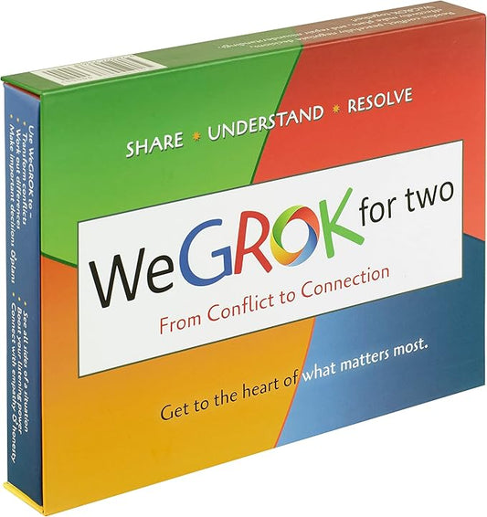 WeGROK Relationship & Conflict Resolution Cards ??Mediation in a Box for Two People ??Empathy & Communication Activity for Couples, Friends & Family ??Emotional Intelligence & Connection Tool