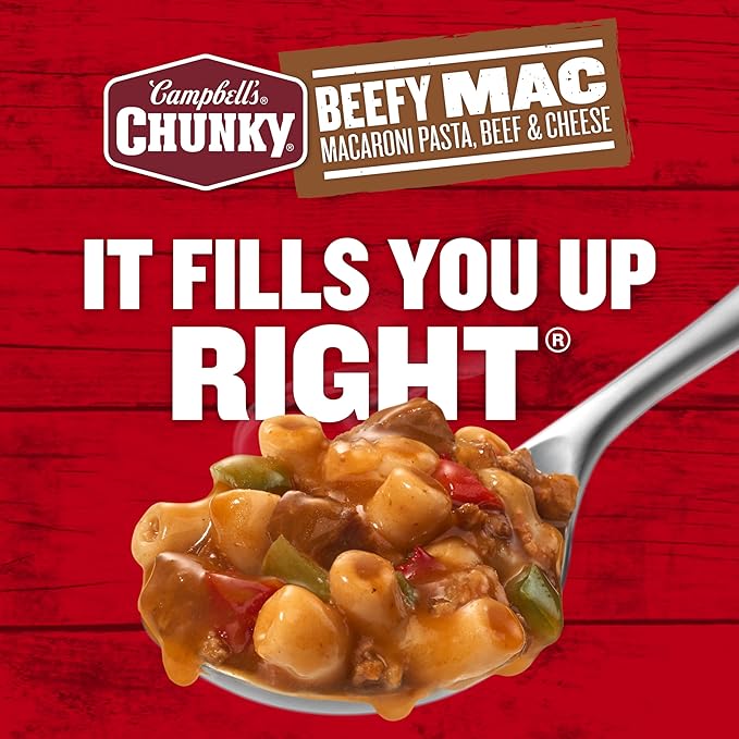 Campbell?™s Chunky Beefy Mac Soup, 18.8 oz Can (12 Pack)