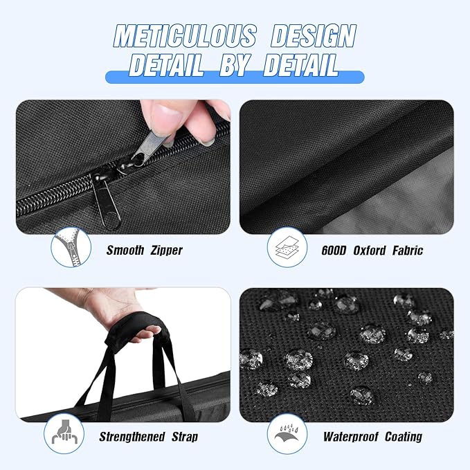 Solar Panel Storage Bag Compatible with Jackery Solars Panel 100 Watt,Waterproof Solar Panel Bags,Dustproof Carrying Case with Pocket,21.7''L x3.9''W x 25.6''H(Bag Only)