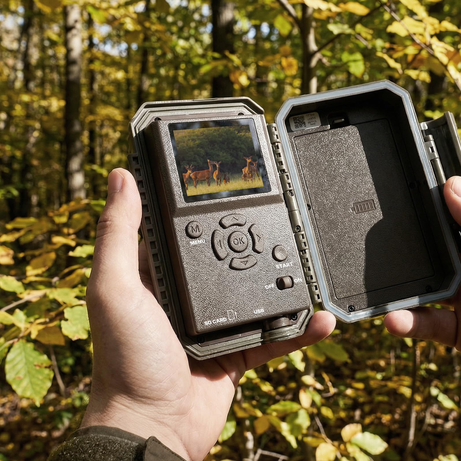 Meidase P70 (Non-Cellular,Non-WiFi) Trail Camera, 64MP 1296p, Game Cameras with No-Glow IR Night