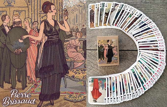 Pierre BRISSAUD Playing Cards (Poker Deck 54 Cards All Different) Vintage Retro Art Deco French Illustration Twenties