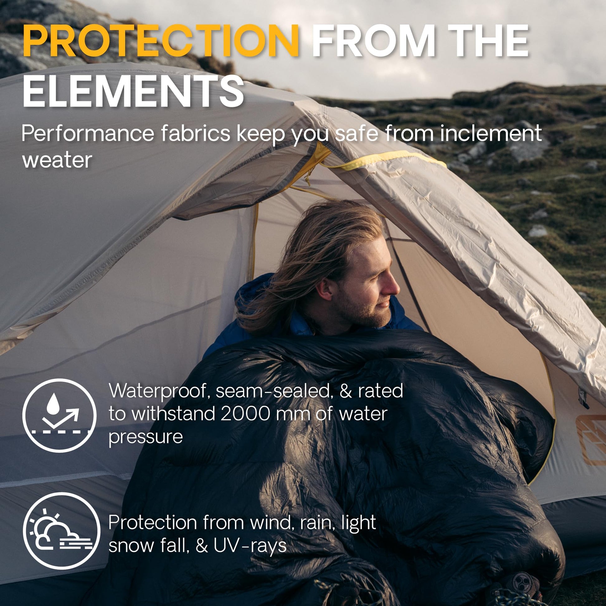 Featherstone UL Obsidian 1 Person Backpacking Tent Lightweight, 3-Season, Waterproof for Camping