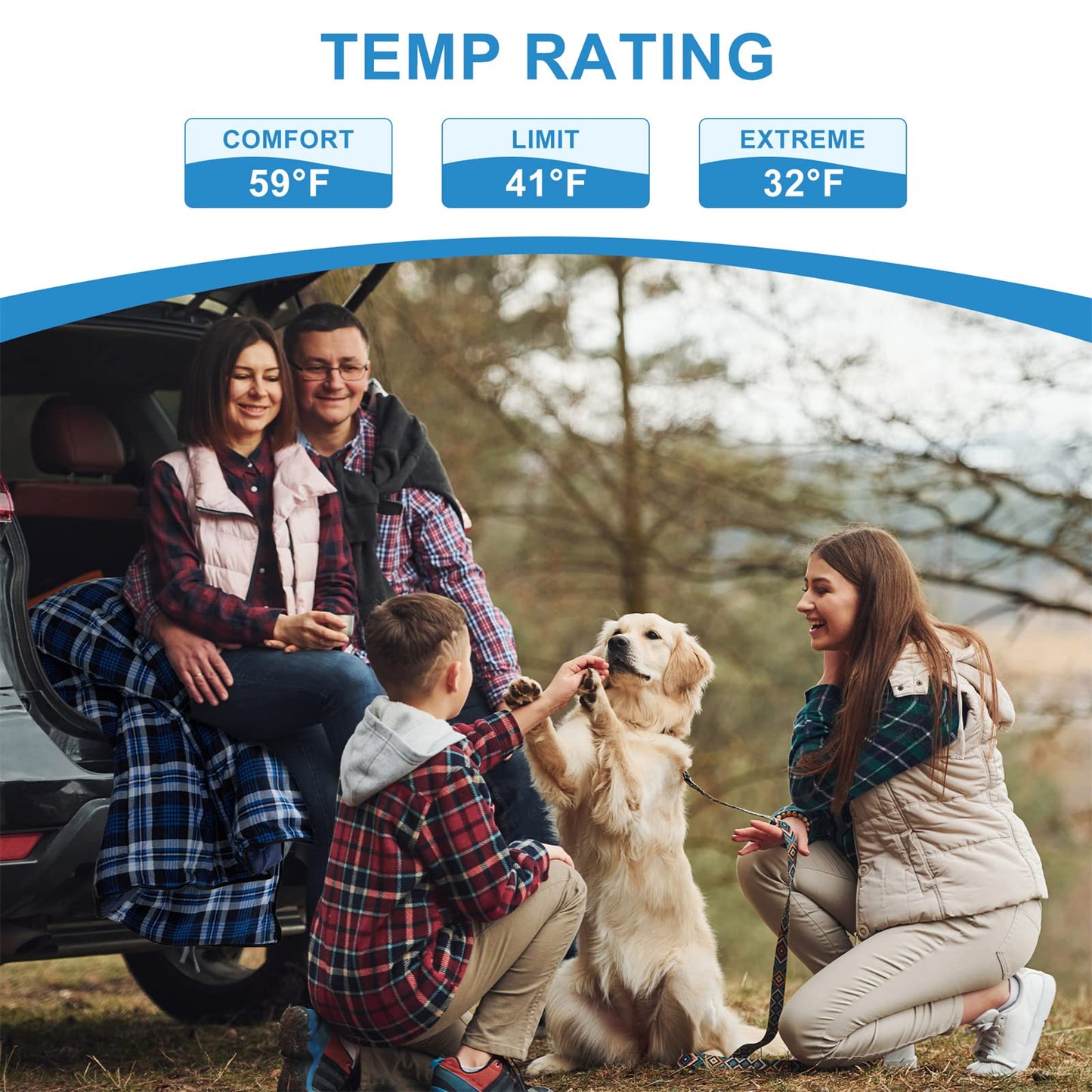 AGEMORE Cotton Flannel Double Sleeping Bag for Camping, Backpacking Or Hiking. Queen Size 2 Person
