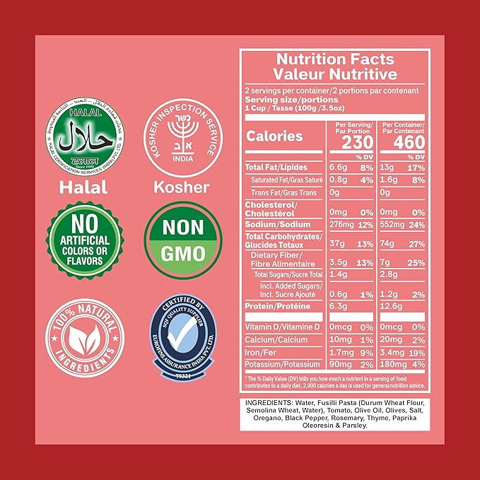 Pasta Zing Microwavable Arrabbiata Pasta, Pack of 7, 7.05 Ounce | Ready To Eat in 60 Sec | Made with 100% Italian Durum Wheat | Natural Ingredients | Spicy & Flavorful | Easy Meal & Side Dish