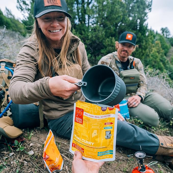 GOOD TO-GO Thai Curry | Camping & Backpacking Food | Just Add Water Backpacking Meals | Good To-Go Dehydrated Meals Taste Better Than Freeze Dried Food