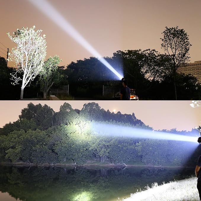 Super Bright Headlamp,USB C Led Rechargeable Head Lamp, Waterproof Headlight for Forehead-72H Battery Life, 90°adjustable Sensor Headlamps Flashlight for Outdoor Hunting,Camping,Fishing(500m Beam)
