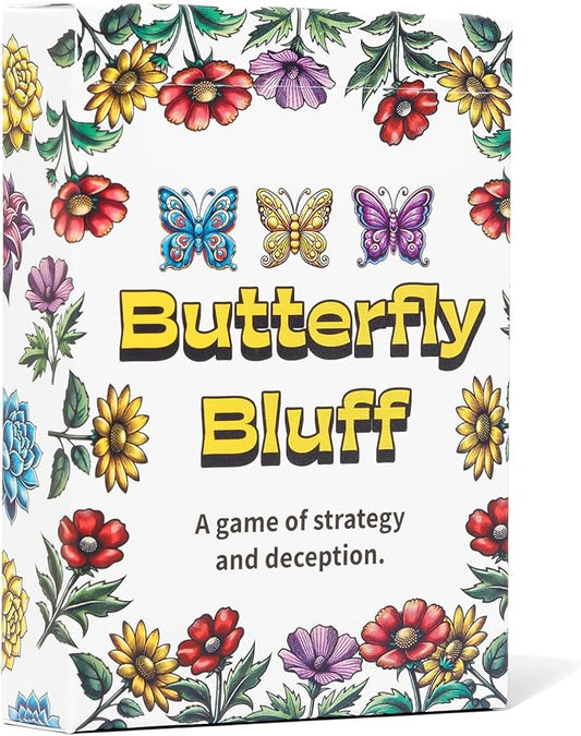 Butterfly Bluff - A Game for Bluffers and Butterfly Lovers - Butterfly Gifts - Card Games for Adults and Families - 2-6 Players, Ages 8+