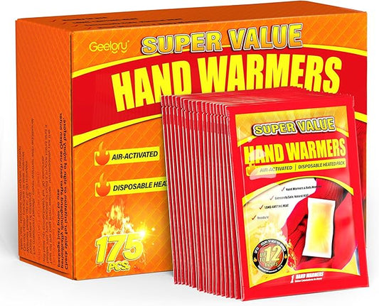 Hand Warmers Disposable 500/375/240/125/90/55/30 Pcs, Long-Lasting Up to 12 Hours for Warm Body, Safe Portable Hand Warmers for Camping, Fishing, Winter for Women Men Mom Dad