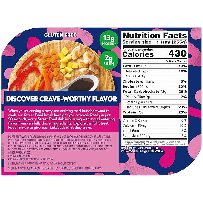 BEN'S ORIGINAL Street Food Teriyaki Style Rice with Chicken, Prepared Entrée, Microwave in 90 Seconds, 9 oz (Pack of 6)