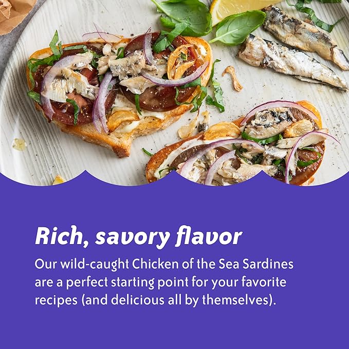 Chicken of the Sea Sardines in Lemon Sauce, 3.75 oz. Cans (Pack of 18), Wild Caught Canned Sardines