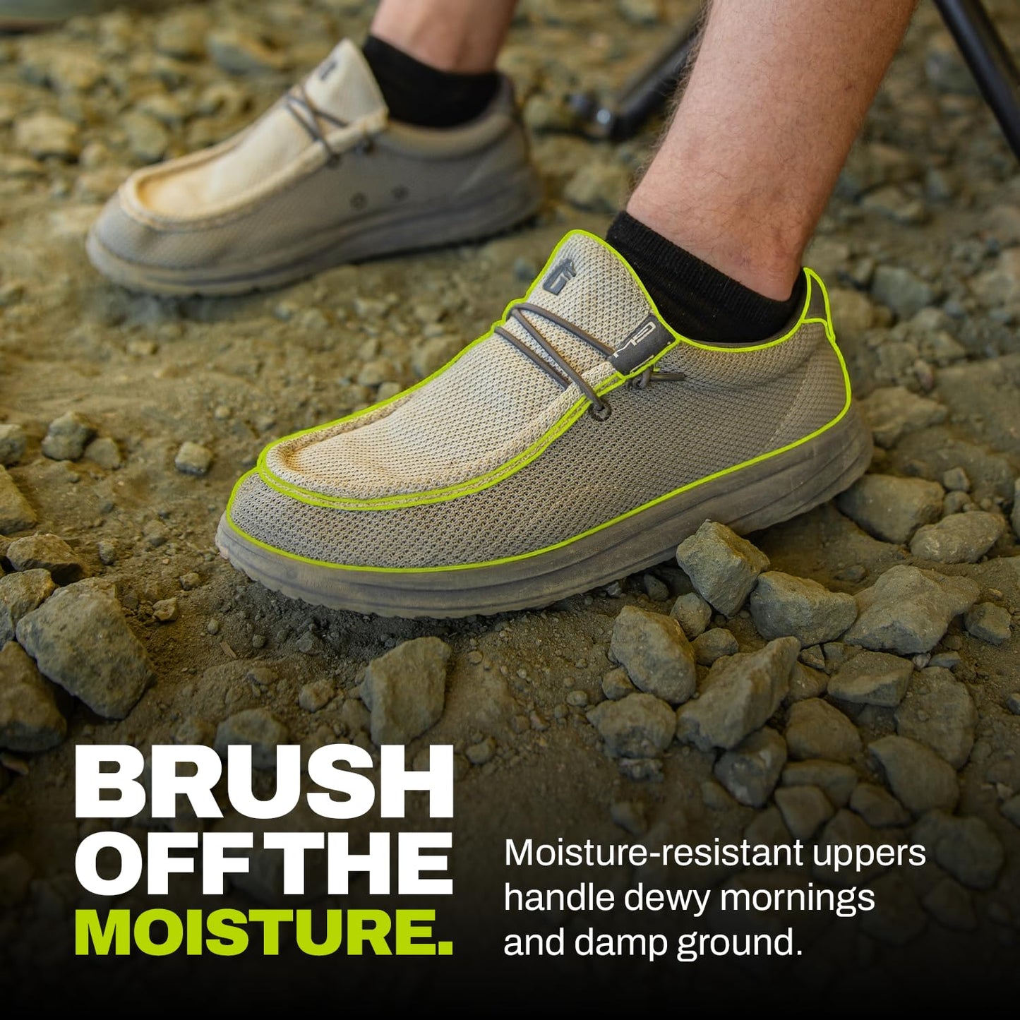 Gator Waders Mens Casual Shoes – Men's Loafers & Slip-Ons Camp Shoes with No-Tie Laces -Arch