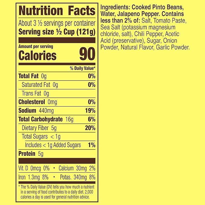 Old El Paso Spicy Fat Free Refried Beans, 16 ounces (Pack of 12)